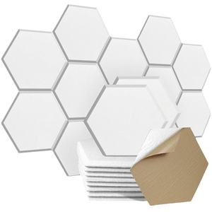 Panneau d'absorption acoustique hexagonal en fibre <span class=keywords><strong>de</strong></span> polyester, 12 pièces, pour salle <span class=keywords><strong>de</strong></span> <span class=keywords><strong>piano</strong></span>, KTV, mur intérieur, installation autocollante - Product Image 5