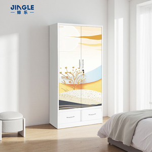Armoire en acier à prix avantageux, armoire à portes battantes pour le rangement des vêtements, armoire pour enfants avec tiroirs pour la chambre à coucher - Product Image 1