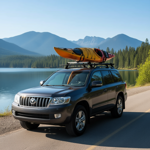 Barres de toit universelles en J pour kayak, paire de supports métalliques pour voiture et SUV, pour canoë, bateau, surf, ski, lacs, rivières, loisirs - Product Image 2