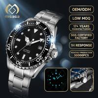 Montre-bracelet personnalisée Migaga pour homme, luxe, bracelet en acier inoxydable, analogique, vintage, lumineuse, étanche, automatique, de plongée