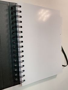 Cuaderno de cuero PU con espiral <span class=keywords><strong>oculta</strong></span>, cuaderno de tapa dura con banda elástica e índice interno, venta al por mayor - Product Image 4