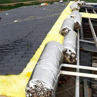 Rouleau de laine de verre 40kg/m3 non revêtu pour l'isolation des conduits d'évacuation des fumées 60mm pour les projets de construction