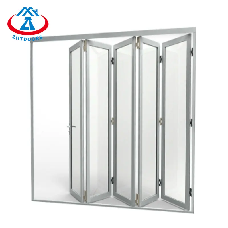 ZHTDOORS customized waterproof glass folding door bi fold doors exterior