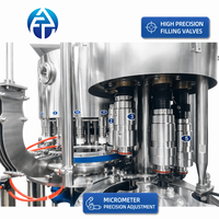 Ligne de production de machines de remplissage automatique d'eau en bouteille 3 en 1, usine d'embouteillage d'eau minérale avec système de soufflage, d'étiquetage et d'emballage