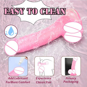 Dildo de 8 pouces, pénis masculin réaliste stimulant le point G vaginal et <span class=keywords><strong>l</strong></span>'<span class=keywords><strong>anus</strong></span>, matériau sûr, ventouse puissante, jouet sexuel pour adultes - Product Image 6