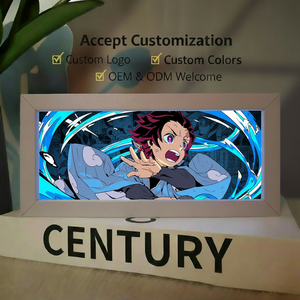 Cadres lumineux personnalisés par le fabricant, éclairage, charge, RGB, cristal, lampes magnifiques avec lampes, cadre en MDF, <span class=keywords><strong>anime</strong></span>, cadre LED, vue <span class=keywords><strong>anime</strong></span> - Product Image 1