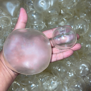 Matériau PVC transparent pour emballage de jouets à presser en forme de boule creuse DIY, revêtement de boule élastique, vente en gros de revêtements de boule à presser faits à la main - Product Image 2