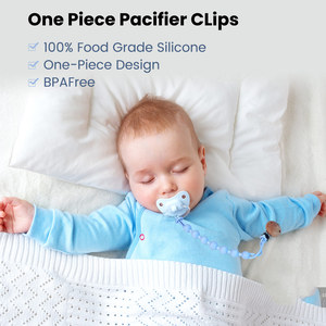Attache-tétine en silicone et en bois de coton personnalisée pour bébé de 0 à 12 <span class=keywords><strong>mois</strong></span> - Product Image 3