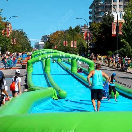 1000ft Dài Inflatable Tùy Chỉnh Trượt Nước Trượt Trượt Trượt Thành Phố Trượt