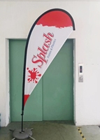 Drapeaux publicitaires personnalisés en polyester pour entreprises, utilisation promotionnelle en extérieur, bannières personnalisées double/simple face