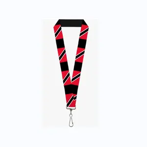 Тринидад и тобага, Национальный флаг страны, оптовая продажа, изготовленный на заказ, ремешок для мобильного телефона, Модный высококачественный шнурок