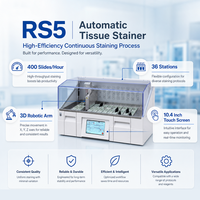 Colorateur de Lames Automatique Multiligne pour Tissus avec Écran Tactile de 10,4 Pouces pour Laboratoire, 36 Stations, 400 Lames/Heure