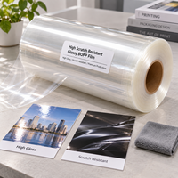 Film Anti Gores Glossy Lambent BOPP untuk Kemasan Kotak, Kemasan Kotak Kue, Percetakan, Film Laminasi Thermal, Film Laminasi