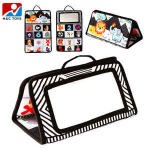 Miroir de divertissement pour bébé, noir et blanc, pour l'entraînement à la suivi visuel, stimulation cognitive 3D, jouet suspendu apaisant pour siège auto - Product Image 2