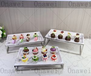 Onawei Équipement de cafétéria HighTea Stand Banquet <span class=keywords><strong>Buffet</strong></span> Services de <span class=keywords><strong>repas</strong></span> froids Présentoir à sushi Gâteau - Product Image 1