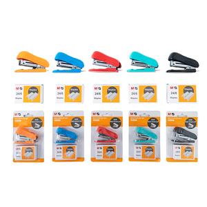 M & G-minimáquina moldeadora colorida, 24/6, 5 colores vívidos con grapas, escuela, oficina, empresa, suministros de papelería, grapadora, 500 Uds. - Product Image 1
