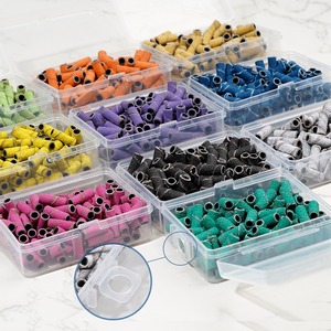 <b>Mini</b> Sanding Band 100pcs 3.1mm Expandable Nail <b>Drill</b> Machine Grinding Ring Manicure Salon Polishing Refill Bit Box Nail Tool - Product Image 1