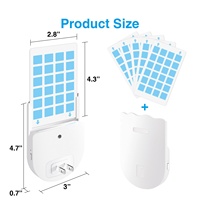 JZ-Atrapamoscas eléctrico para interiores, trampa de pegamento con luz nocturna UV, trampa pegajosa para mosquitos, trampa para insectos voladores