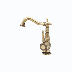 Grifo de una manija de latón antiguo Bangqi, instalación de encimera de nuevo diseño, <span class=keywords><strong>lavabo</strong></span> de agua fría de cocina con núcleo de válvula de cerámica - Product Image 5