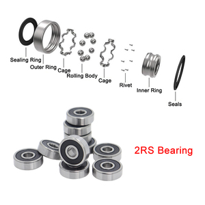 汽车摩托车橡胶密封2RS ZZ轴承不锈钢608 625 6202 6203 6204 6301 6318滚珠轴承深槽 - Product Image 4