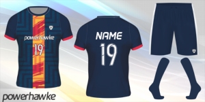 Prohawke Medias mangas con pantalones cortos Uniforme de fútbol Camiseta de fútbol para jugadores Camiseta deportiva Logotipo de nombre personalizado - Product Image 3