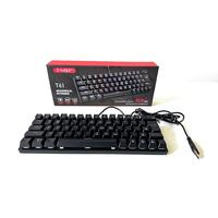 Portable Office Design T-WOLF T61 60% Mini Wired Gaming Keyboard Mini 61 Key RGB Light Effect USB Connection Mechanical Keyboard