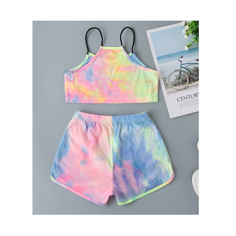 Лето 2021, модные наряды, семейная одежда с принтом, комплект из двух предметов для мамы и дочки