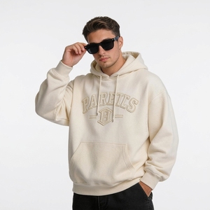 Sudadera con Capucha Extra Grande de Felpa de Algodón Grueso con Logotipo Personalizado, Bordado en Relieve 3D, Sudadera Informal para Hombre - Product Image 3
