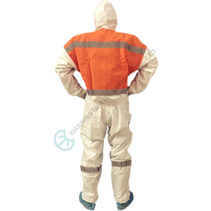 SMS respirant jetable avec <span class=keywords><strong>combinaison</strong></span> de vêtements de travail à rayures réfléchissantes - Product Image 6