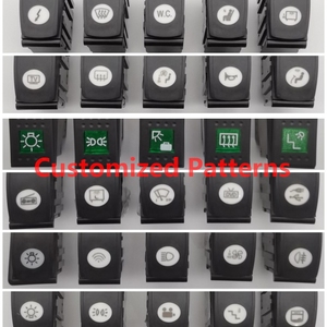 Universal Pelatih Bus Truk Mengangkat Papan Rocker Switch - Product Image 3