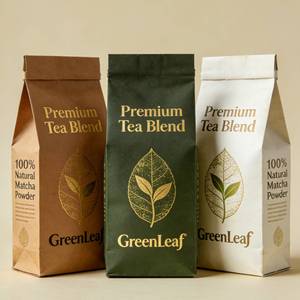 Sachet Doypack en Papier Kraft avec Fenêtre Transparente - Emballage Écologique Compostable pour Barres de Granola, Snacks et Céréales - Product Image 4