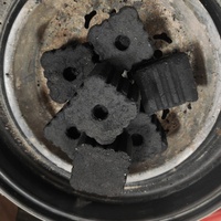 Charbon de Bois en Cubes Creux à Allumage Instantané, Sans Fumée, à Base de Bois de Fruit Naturel, Faible Teneur en Cendres, Sans Goût, Longue Durée de Combustion pour Barbecue