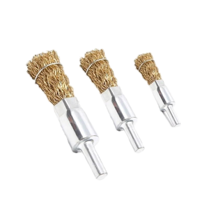 <span class=keywords><strong>Brosse</strong></span> à fil métallique plate de type stylo <span class=keywords><strong>pour</strong></span> <span class=keywords><strong>perceuse</strong></span>, élimination de la rouille, polissage, en acier au carbone avec placage cuivre - Product Image 1