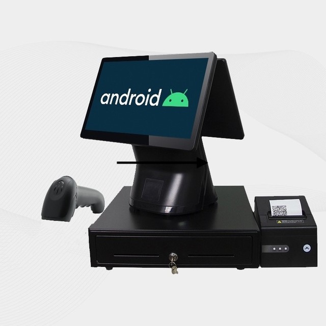 15.6-inch Android All-in-one Checkout Touch Terminal Pos System with 80mm Printer for Sale