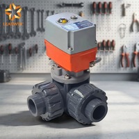 Vanne à boisseau sphérique motorisée électrique OEM à commande de débit d'eau, modulée 24V 12V, en PVC, actionnée 50mm