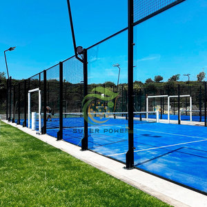 Cancha deportiva de Pádel panorámica para interiores y exteriores, precio con logotipo personalizado, cancha de Pádel de tamaño 20*10M - Product Image 6
