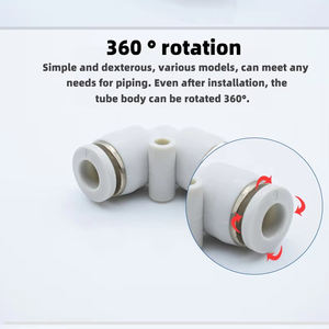 <span class=keywords><strong>PL</strong></span>シリーズパイプ継手プラスチックエルボーチューブコネクタ90エルボーワンタッチ空気圧継手クイックプッシュ - Product Image 4