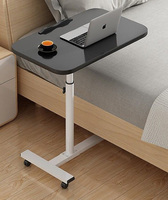 Table de chevet de chambre à coucher nouvellement conçue avec roues et bureau à 360 degrés, bureau d'entraînement, table pliante pour ordinateur portable