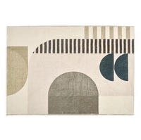 Tapis moderne coloré en fausse fourrure, fabriqué à la machine, pour salon, chambre à coucher, style minimaliste, abstrait, géométrique