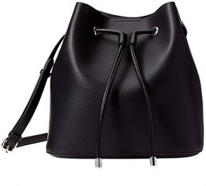 Sac seau à bandoulière en cuir d'agneau véritable pour femme, imperméable, tissé, tendance, avec doublure en coton et lin - Product Image 1