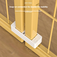Clôture modulaire en fer pour animaux de compagnie, enclos pour chien, barrière intérieure réglable avec boutons-pression, pour chiens de petite, moyenne et grande taille, usage domestique
