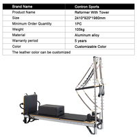 Reformer Pilates avec tour pour la maison, machine de Pilates avec accessoires, améliore la force du tronc pour les débutants