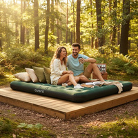 Matelas Gonflable Confortable Taille Queen avec Surface Floquée