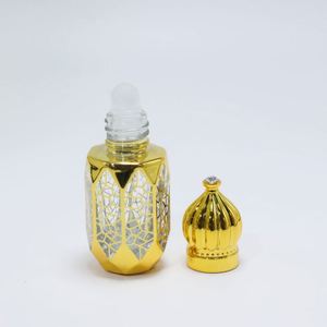 Luxury Golden Arabian Glass <b>Empty</b> Essential Oil Nail Polish Oil Roll Hot Stamping 6ml Capacity Custom Logo Eco-friendly Perfume - Product Image 2