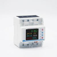 Interrupteur intelligent à réenclenchement automatique triphasé Tuya WiFi 4P 100A avec protection contre les surtensions, les pannes de phase et les fuites