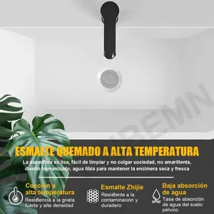 Moderno Minimalista Kit De <span class=keywords><strong>Lavabo</strong></span> rettangolare Para Bano 60X40 <span class=keywords><strong>cm</strong></span> bagno Vanity Con Espejo Armario Grifo Azul Oscuro - Product Image 2