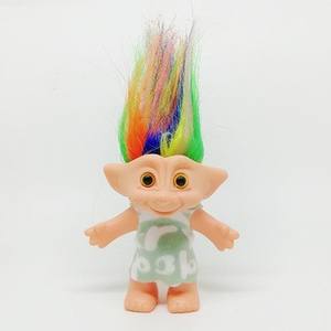 Pelo colorido Ugly Troll Doll Miembros de la familia 80s Magic 10cm Falda alta Ropa Suéteres Papá Mamá Bebé Niño Niña <span class=keywords><strong>Dam</strong></span> Juguete para regalo - Product Image 5