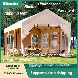 سيبادا <span class=keywords><strong>2</strong></span> شخص في الهواء الطلق مخيم الشتاء الترفيه تقديم خيمة على غرار غرفة للماء أكسفورد المواد المجلفن الصلب أعمدة الشعار - Product Image 3
