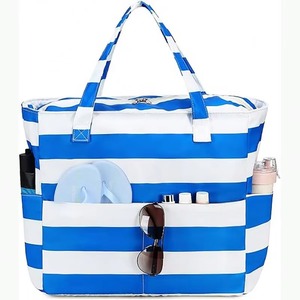 Muestra gratuita, venta al por mayor personalizada, bolso de playa grande de EVA, de poliéster y goma impermeable, popular para el verano, para mujer. - Product Image 1