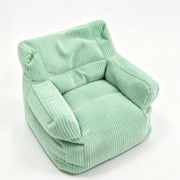 Fauteuil pouf moderne en velours côtelé, housse lavable, canapé individuel relaxant, mobilier de maison, chaise pouf